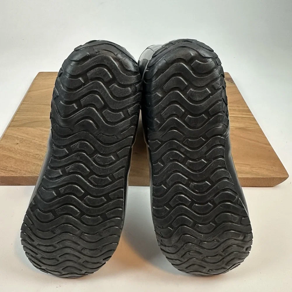 New‎ Big Kids Childrens Bogs Solid Black Waterproof Rubber Rain Boots Size 4 Y